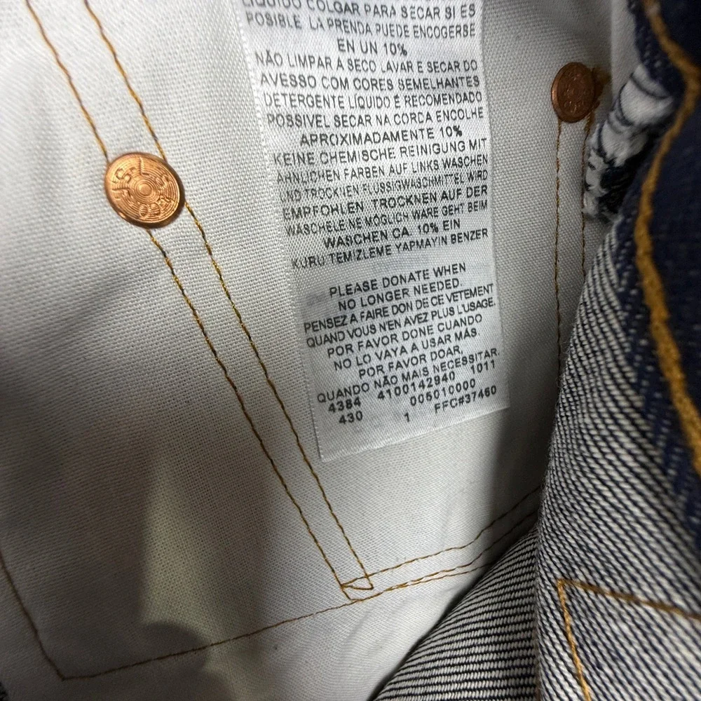 Levis 501 Original Fit Shrink-To-Fit Indigo Rigid Jeans 31x32 005010000 Mens